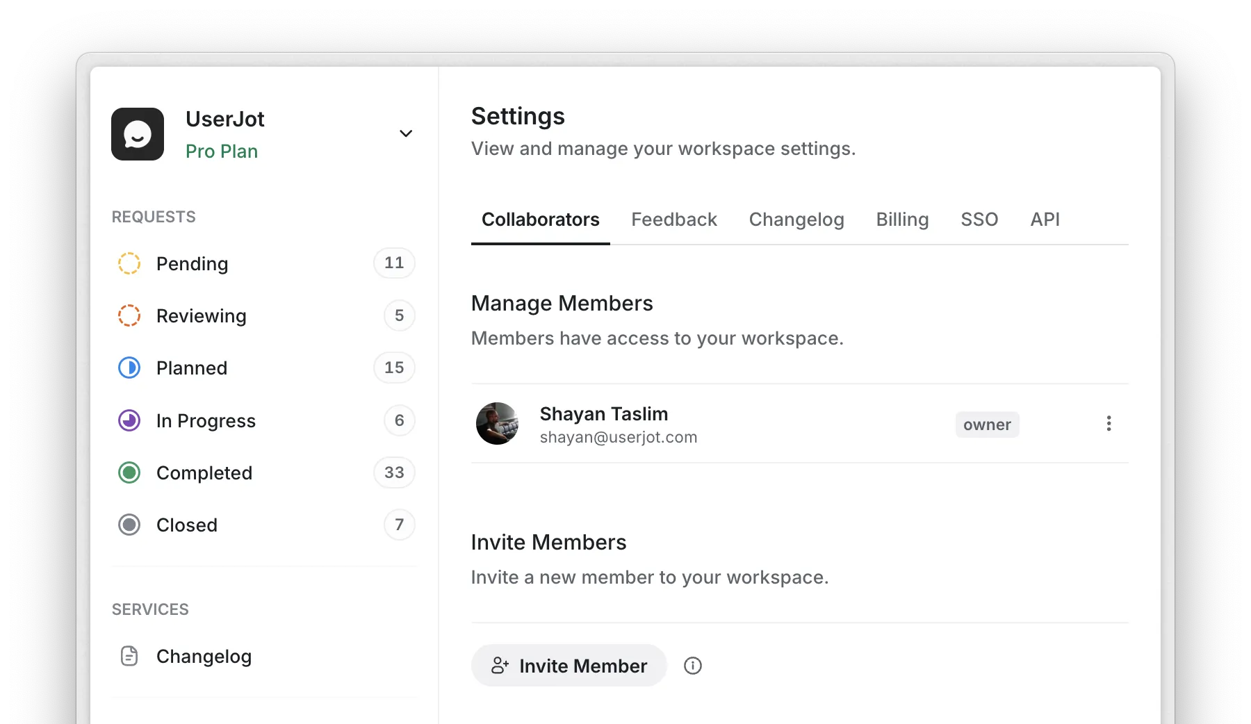 Invite Members to Your Organization in UserJot