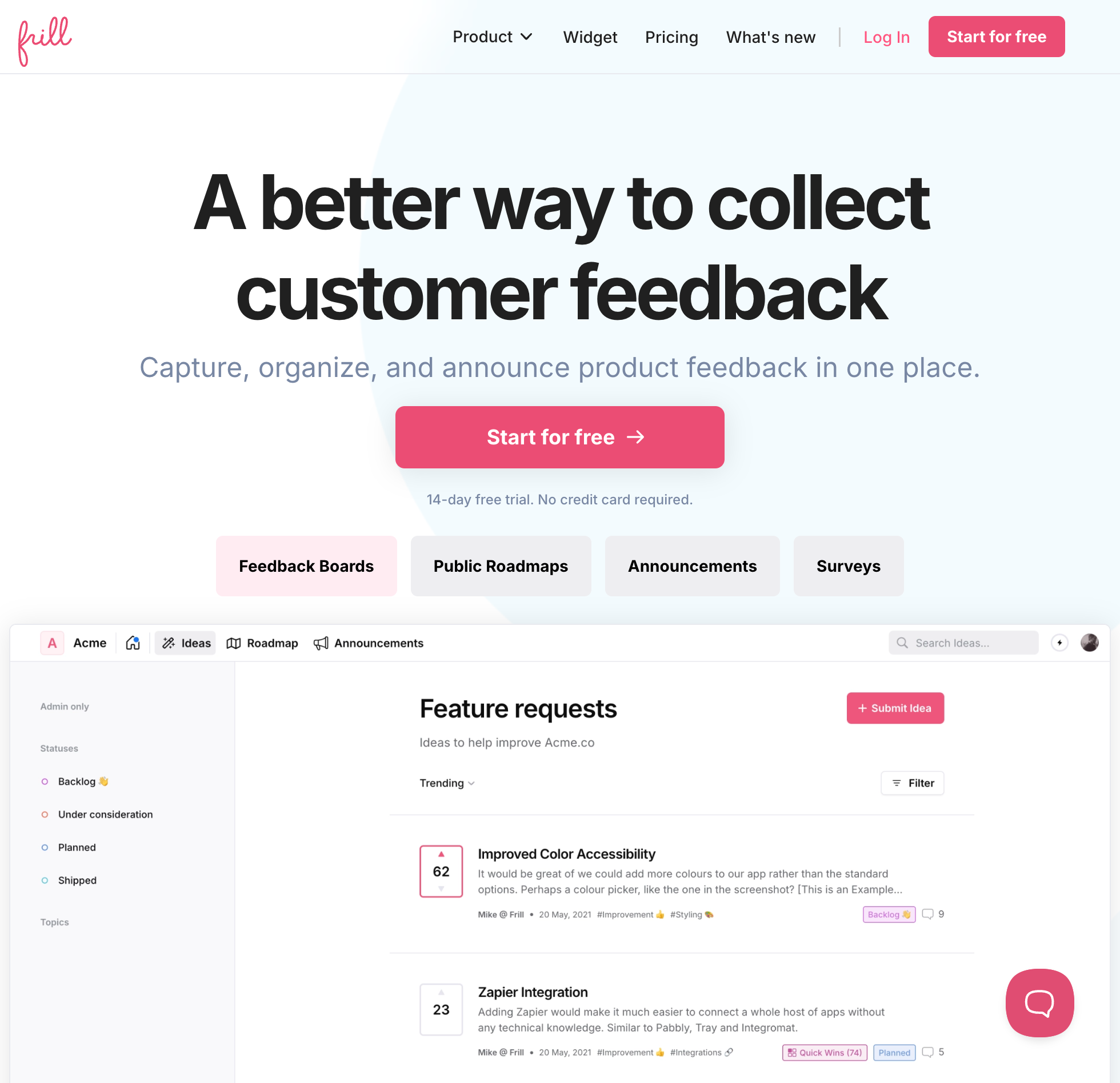 Frill Website