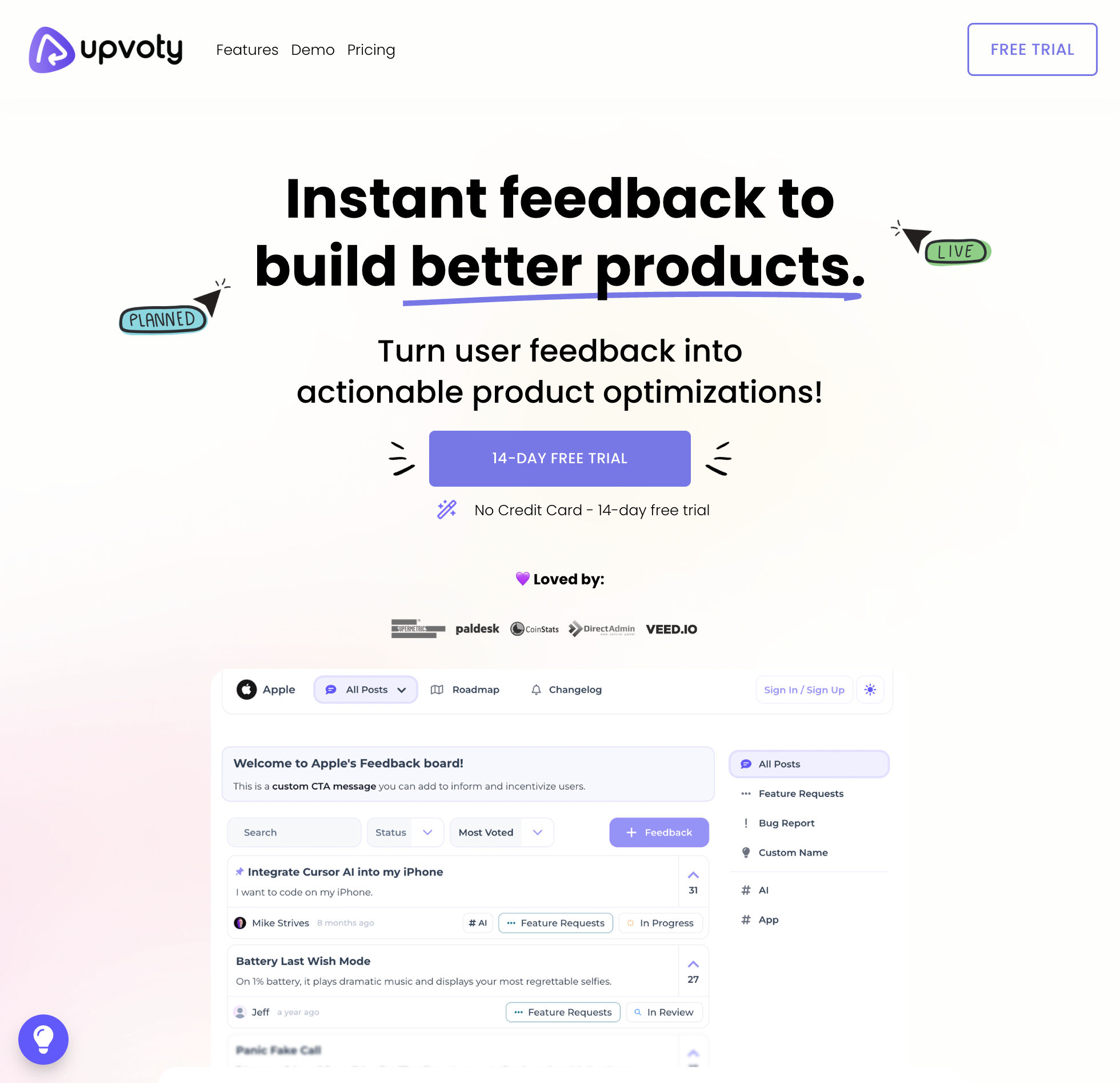 Upvoty Website